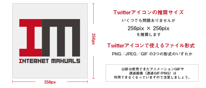 Twitterのアイコンを変更する インターネットマニュアルズ